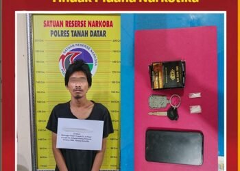 Bawa Dua Paket Sabu, Seorang Warga Tanjung Emas Ditangkap Tim Tarantula Polres Tanah Datar  