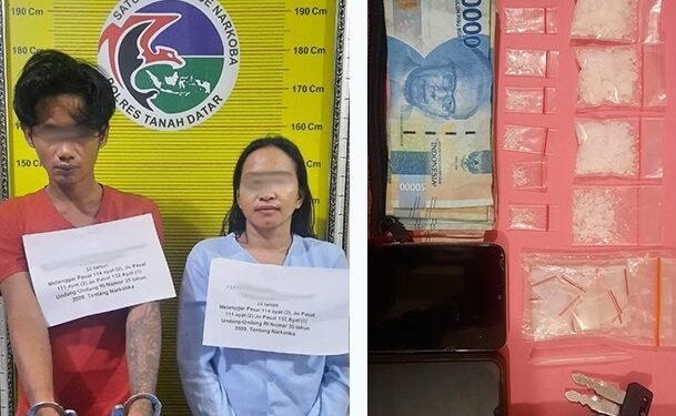 Miliki Paket Shabu, Sepasang Muda-Mudi Asal Padang Ganting Ditangkap Polres Tanah Datar