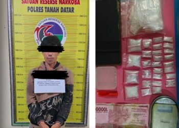 Tim Tarantula Polres Tanah Datar Tangkap Tersangka Narkoba, Puluhan Paket Sabu Disita