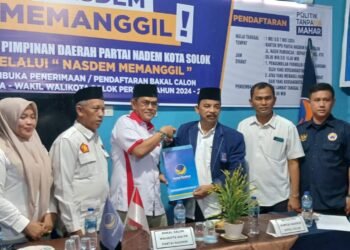 Makin Serius Maju Pilwako Solok,  Nofi Candra Mendaftar ke Hanura dan Nasdem