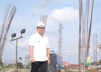 Progres Pembangunan Pasar Rakyat Moderen Dharmasraya Ditinjau Bupati Sutan Riska