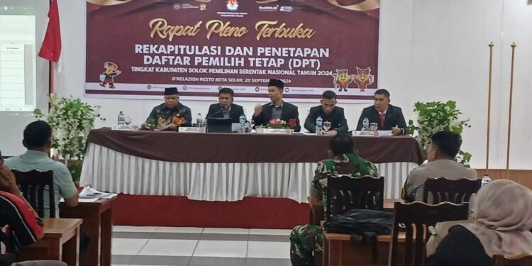 DPT Pilkada Serentak Kabupaten Solok Sebanyak 290.111 Jiwa, KPU  Tetapkan  909 TPS