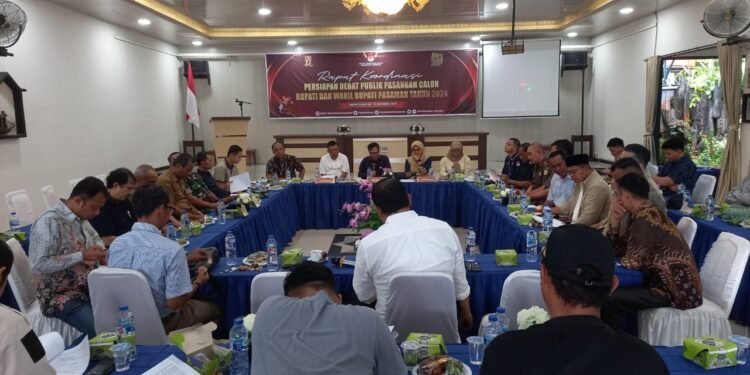 KPU Pasaman Gelar Rakor Persiapan Debat Publik   