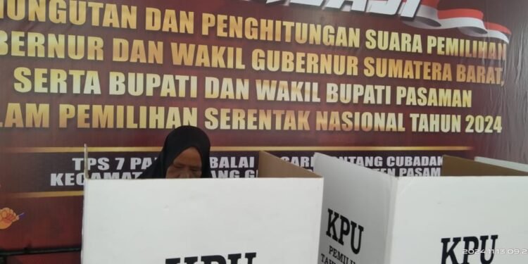 KPU Pasaman Gelar Simulasi Pemungutan dan Penghitungan Suara di TPS 7 Kampung Padang Balai