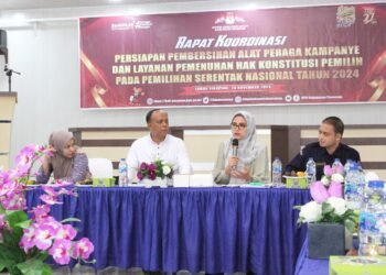 Gelar Rakor, KPU Pasaman Imbau Paslon dan Partai Pendukung Bersihkan APK