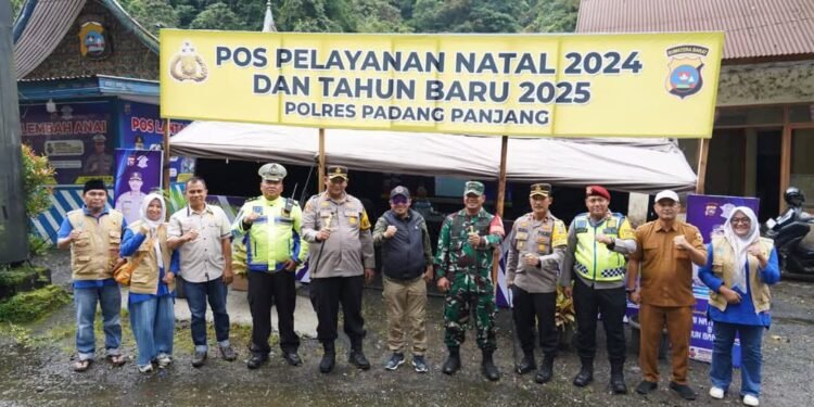 Bupati Eka Putra Cek Pospam Nataru Tahun 2024 di Lembah Anai