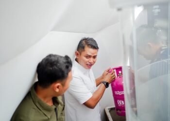 Wabup Solok Jon Firman Pandu Hadiri Trade In Tabung LPG 3 Kg ke Tabung Brightgas