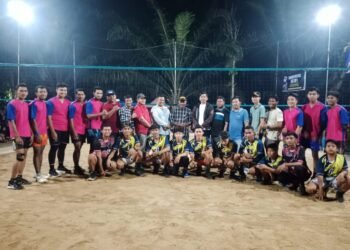 Dari Lapangan Volly GVC Club:  Volly Ball Putra Gudang Ikan Kalahkan Club Lambubu dengan Skor 3-2