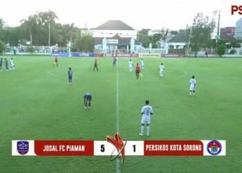 Bekap Persikos Sorong 1-5, Josal FC Pastikan Melajut ke 32 Besar Liga 4 Nasional