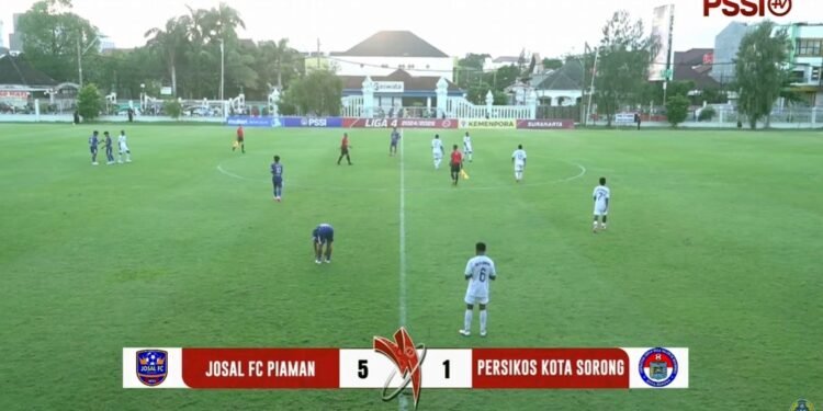 Bekap Persikos Sorong 1-5, Josal FC Pastikan Melajut ke 32 Besar Liga 4 Nasional