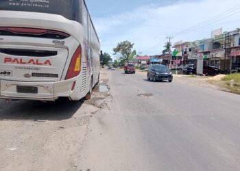 Memprihatinkan! Kondisi Jalinsum di Wilayah Dharmasraya Dipenuhi Lobang, Ini Jawaban Satker PJN II Sumbar