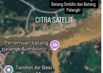 Gelar Patroli Udara, Polres Sijunjung Sisir Lokasi PETI di  Batang Palangki