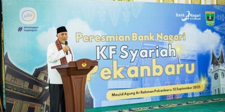 Dorong Pertumbuhan Ekonomi Riau dan Sumatera, Gubernur Mahyeldi Resmikan Kantor Syariah Bank Nagari di Pekanbaru