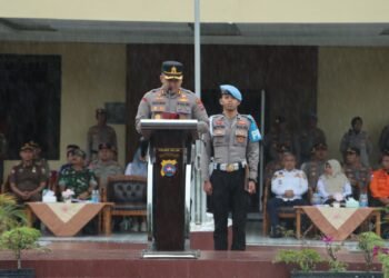 Antisipasi Resiko Bencana, Kapolres Solok Pimpin Apel Gabungan Kesiapan Tanggap Darurat Bencana