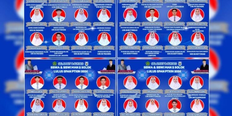 Luar Biasa! 48 Siswa-Siswi MAN 2 Solok Raih Tiket Kuliah Lewat SPAN-PTKIN 2026